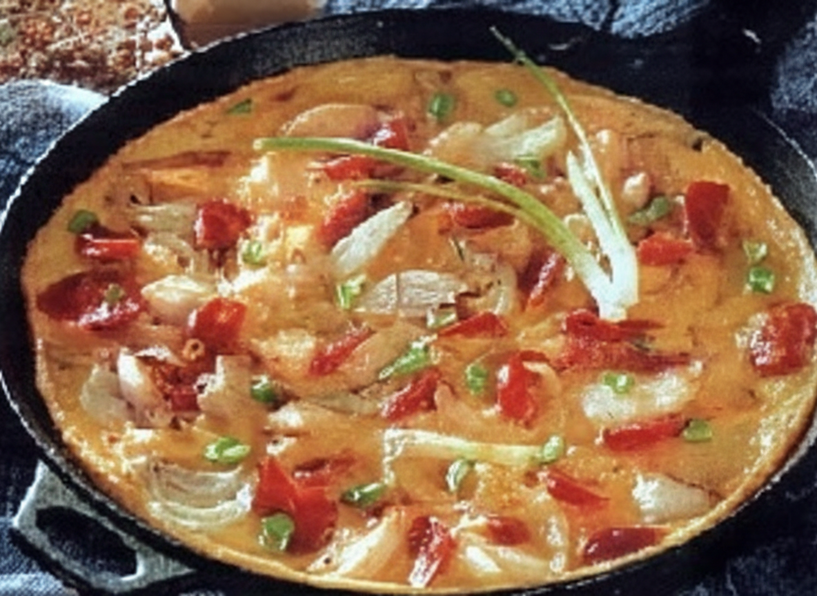 املت تخم مرغ و پنیر