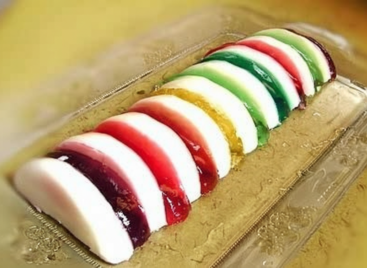 رولت ژله رنگین کمان