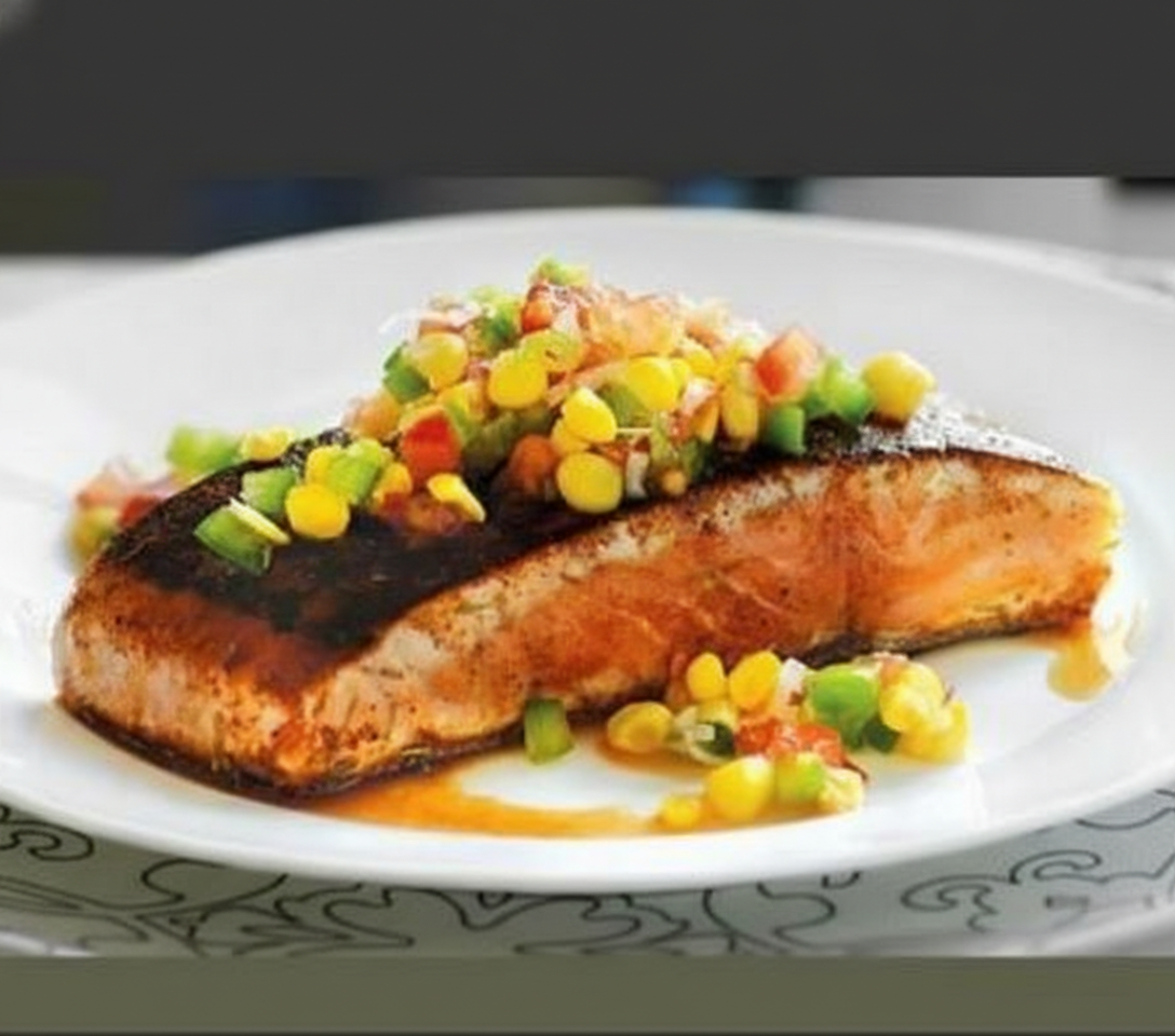 ماهی با سالسای ذرت