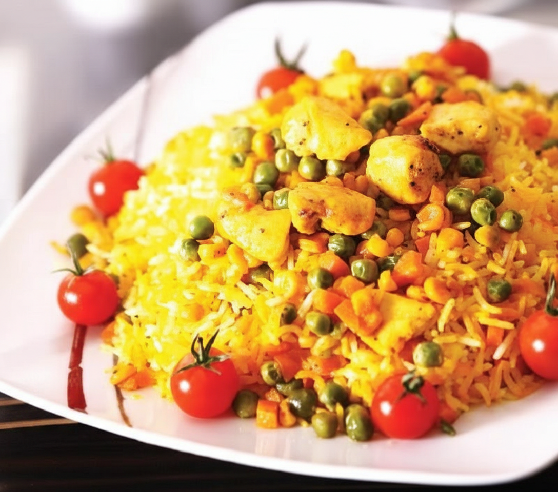 برنج مخلوط با سبزیجات