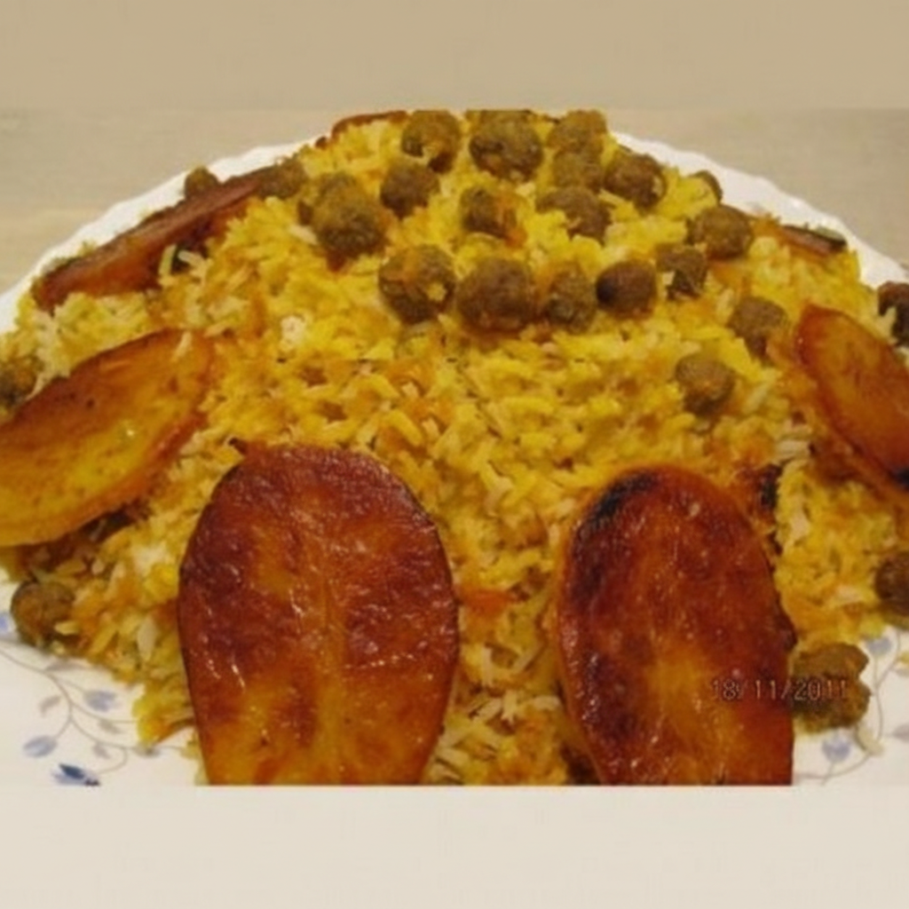 هویج پلو با کوفته قلقلی