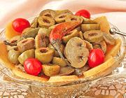 ترشی قارچ و زیتون