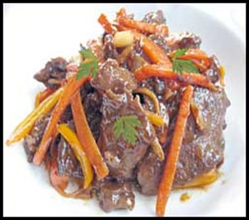 خوراک گوشت و زیتون