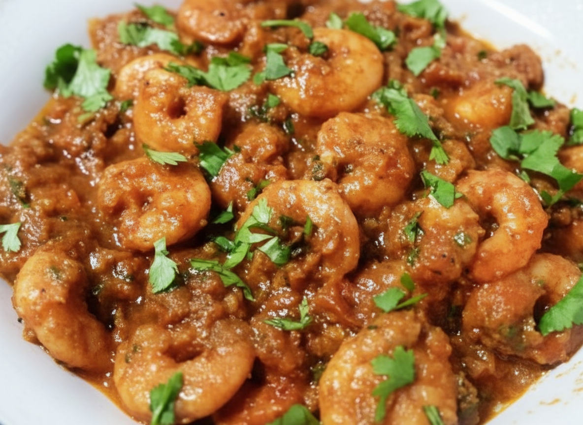 میگو با سس تند