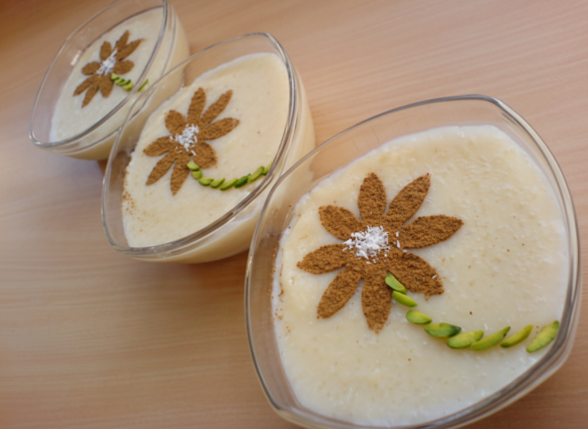 شیر برنج با خامه