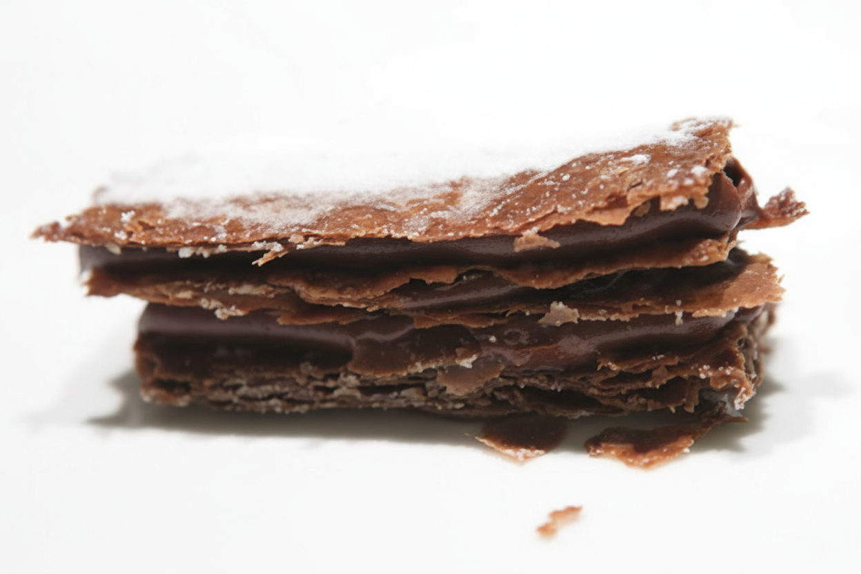 شیرینی ناپلئونی شکلاتی با خمیر فیلو