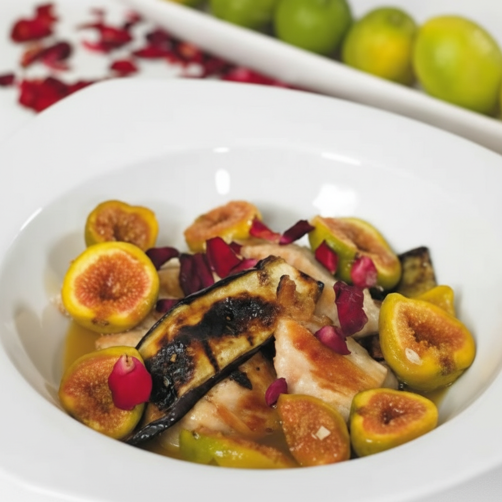 سالاد مرغ با سس انجیر