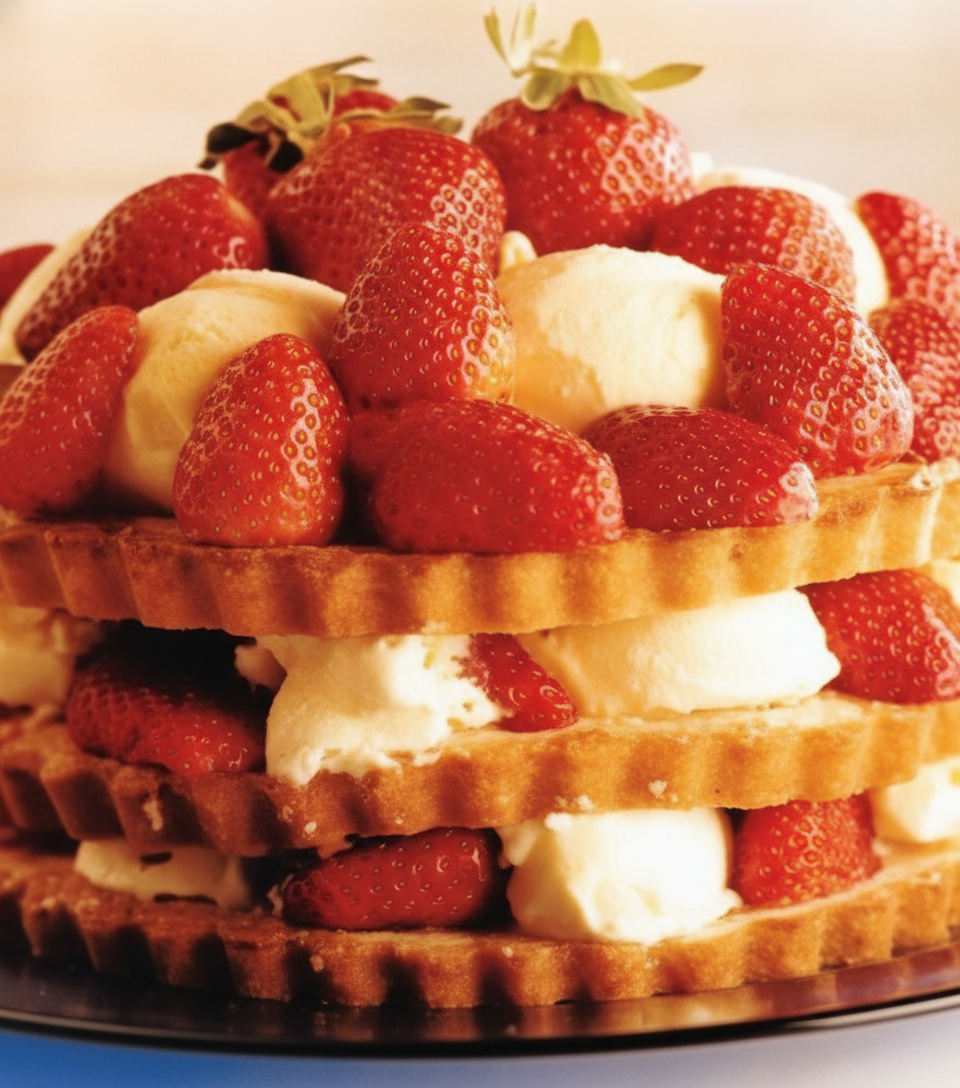 کیک بستنی میوهای