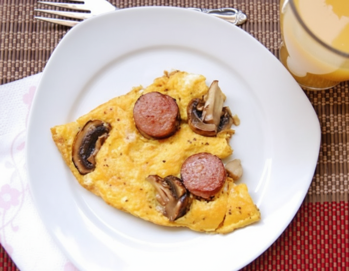 املت قارچ و سوسیس