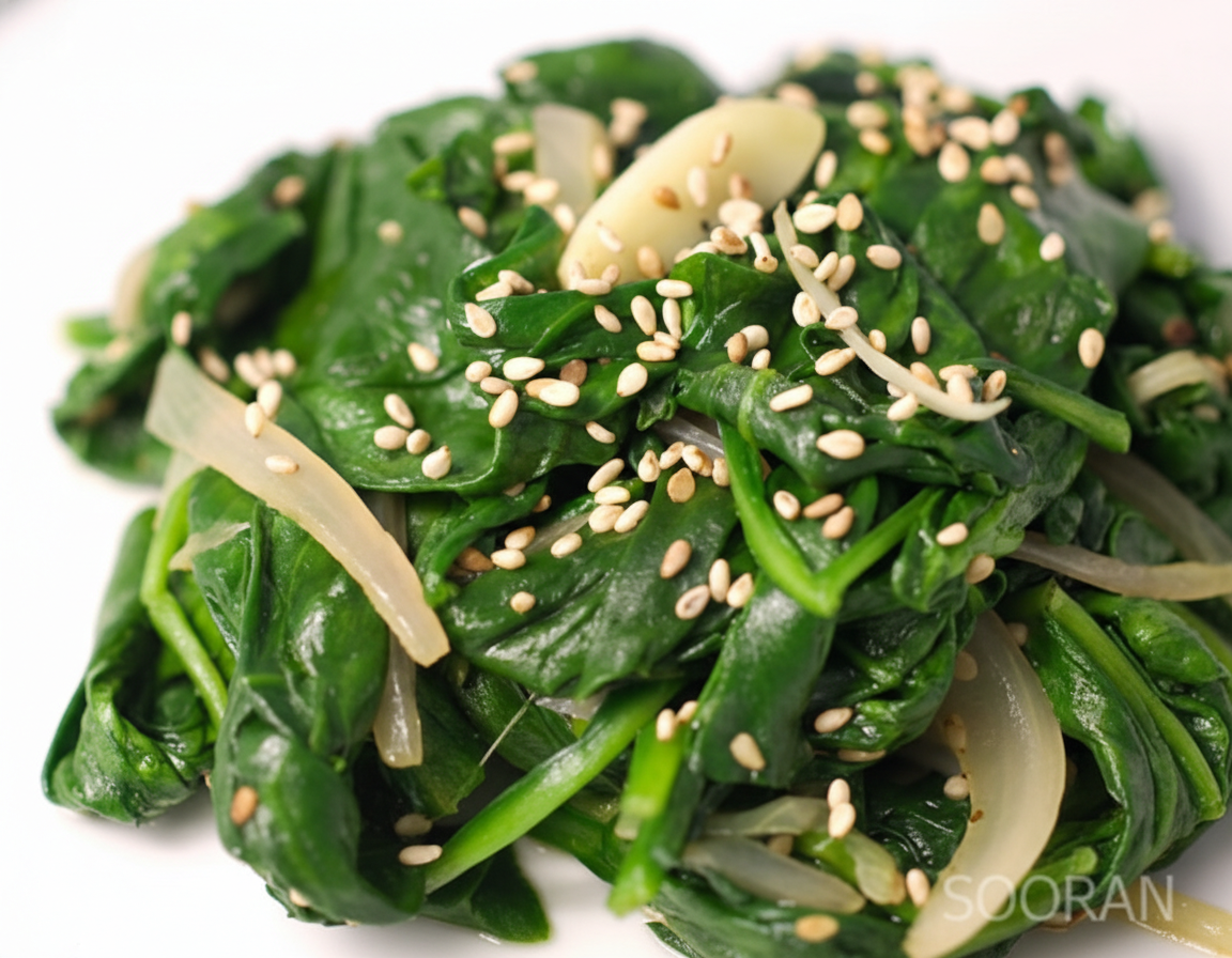 خوراک اسفناج و کنجد