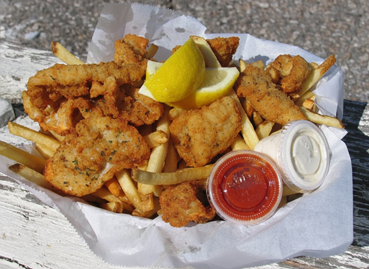 ماهی سوخاری با سس لیمویی