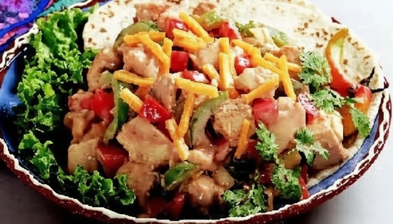 سالاد مرغ و فلفل