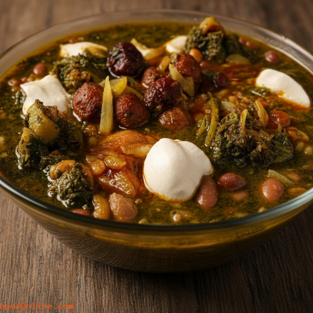 آش رشته با آب گوجه فرنگی