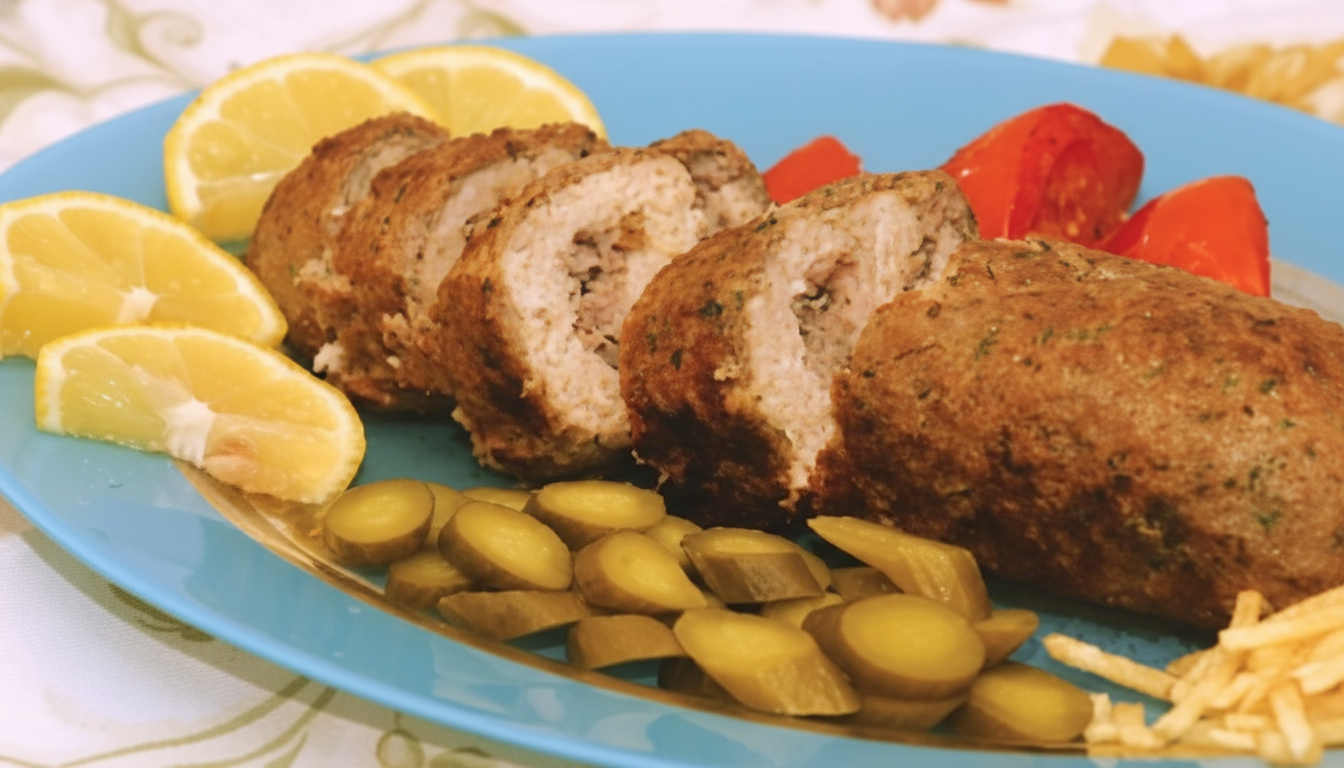 رولت گوشت و مرغ